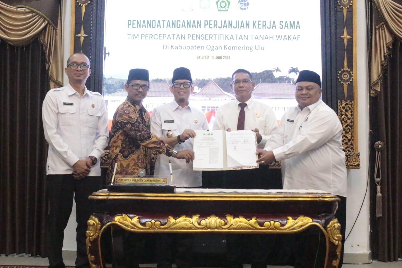 Cegah Sengketa, Pemkab OKU dan Kejari Percepat Sertifikasi Tanah Wakaf
