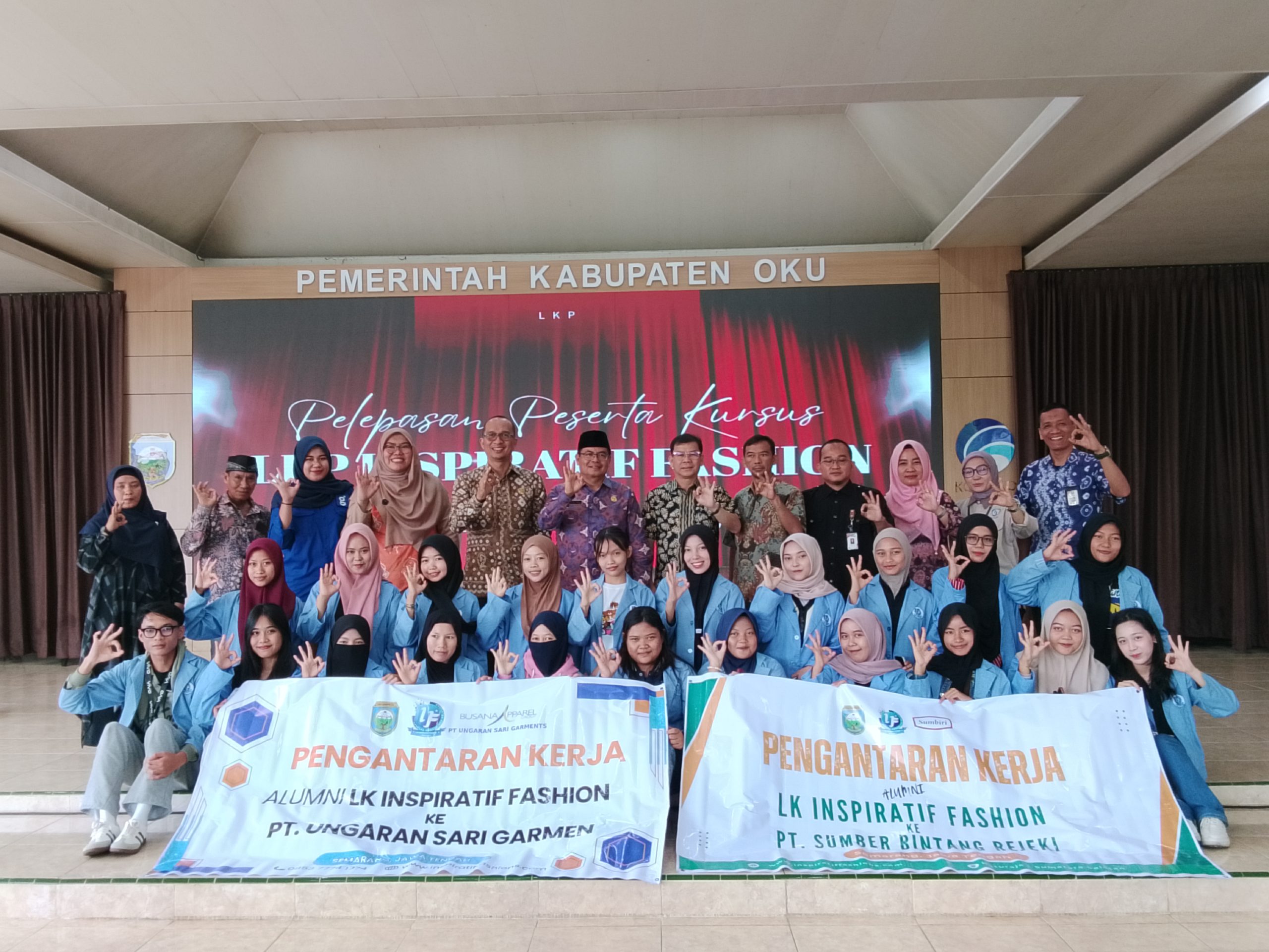 Pelepasan 21 Peserta Kursus LKP Inspiratif Fashion, Pemkab OKU Kirim Tenaga Kerja ke Semarang