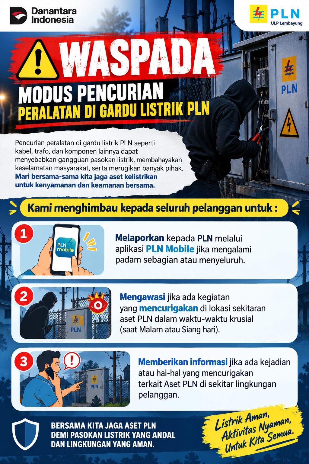 Tingkatkan Keandalan Layanan, PLN ULP Lembayung Intensifkan Pemeriksaan Gardu dan Sosialisasi PLN Mobile