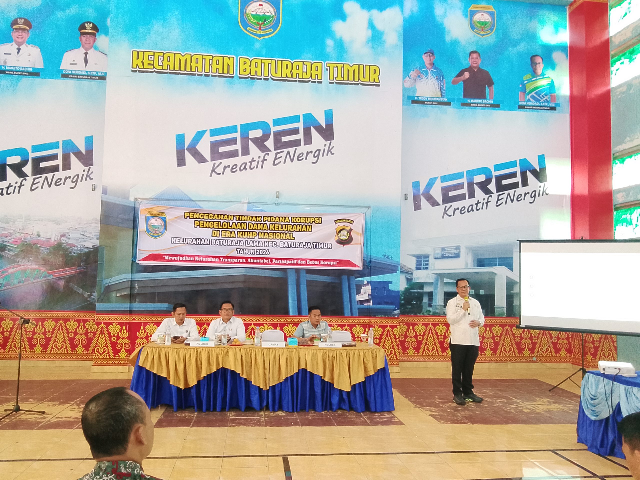 Gandeng Polres OKU, Kecamatan Baturaja Timur Perkuat Pencegahan Korupsi Dana Kelurahan